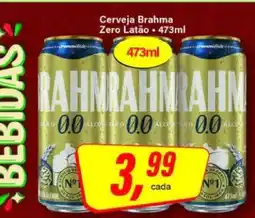 Rede Supermarket Cerveja Brahma Zero Latão oferta