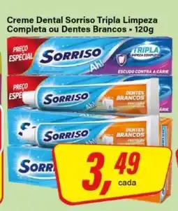 Rede Supermarket Creme Dental Sorriso Tripla Limpeza Completa ou Dentes Brancos oferta
