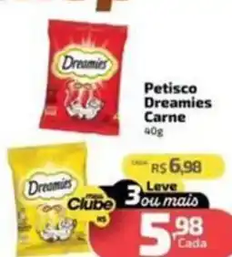 Supermercado Jacomar Petisco dreamies carne oferta