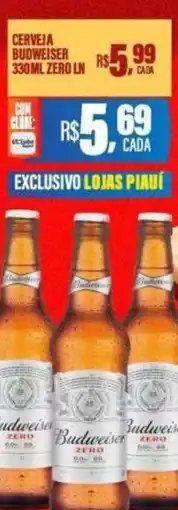 Carvalho Supermercado Cerveja budweiser zero ln oferta