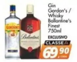 Delta Supermercados Gin Gordon's / Whisky Ballantine's Finest oferta