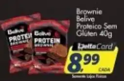 Delta Supermercados Brownie Belive Proteico Sem Glúten 40g oferta