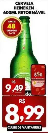 ServBem Cerveja heineken retornável oferta
