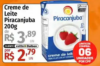 Supermercado Dalben Creme de leite piracanjuba oferta