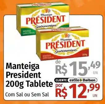Supermercado Dalben Manteiga president oferta