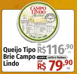 Supermercado Dalben Queijo Tipo Brie Campo Lindo oferta