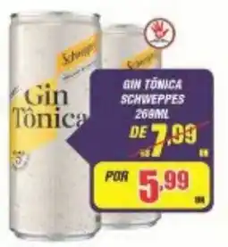 Violeta Supermercados Gin Tônica Schweppes oferta