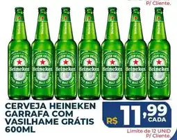 Supermercados Tridico Cerveja heineken garrafa com vasilhame grátis oferta