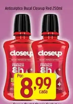 Supermercados Guanabara Antisséptico Bucal Closeup Red oferta