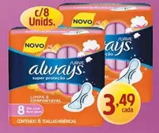 Supermercados Guanabara Always super proteção oferta