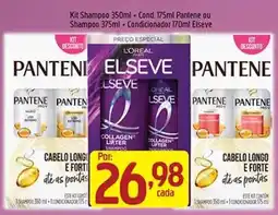 Supermercados Guanabara Kit Shampoo 350ml + Cond. 175ml Pantene ou Shampoo 375ml + Condicionador 170ml Elseve oferta