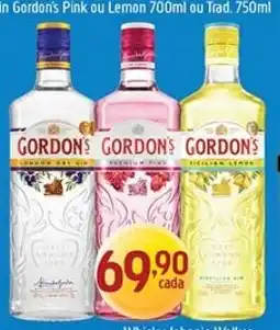 Supermercados Guanabara Gordon's Pink ou Lemon 700ml ou Trad. 750ml oferta