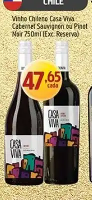 Supermercados Guanabara Vinho chileno casa viva oferta