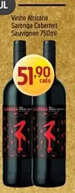 Supermercados Guanabara Vinho Africano Saronga Cabernet Sauvignon oferta