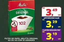 Roldão Melitta - filtro de papel oferta