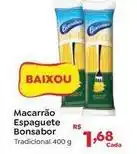 Novo Atacarejo Bonsabor - macarrão espaguete oferta