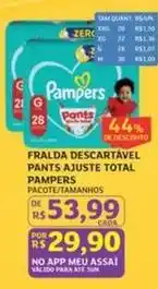 Assaí Atacadista Pampers - fralda descartável pants ajuste total oferta