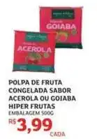 Assaí Atacadista Polpa de fruta congelada sabor acerola ou goiaba hiper frutas oferta