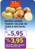 Assaí Atacadista De - batata lavada, tomate-salada ou cebola nacional oferta