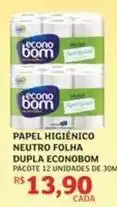 Assaí Atacadista Econobom - papel higiênico neutro folha dupla oferta