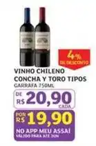 Assaí Atacadista Concha y toro - vinho chileno oferta