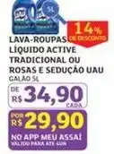 Assaí Atacadista Active - lava-roupas de desconto liquido active tradicional ou rosas e seducão uau oferta