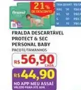 Assaí Atacadista Personal baby - fralda descartável protect & sec oferta