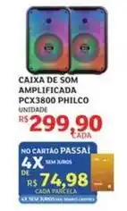 Assaí Atacadista Philco - caixa de som amplificada pcx3800 oferta