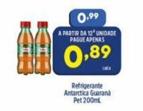 Arena Atacado Refrigerante Antarctica Guarana pet 200ml oferta