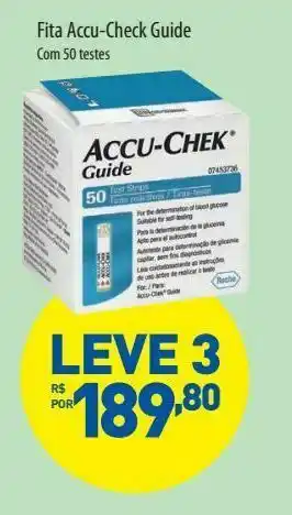 Adidas Fita accu-check guide com 50 testes oferta
