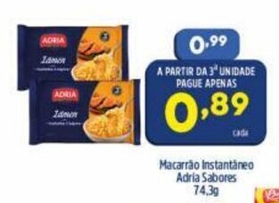Arena Atacado Macarrao Instantaneo Adria Sabores 74.3g oferta