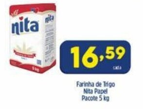 Arena Atacado Farinha de Trigo Nita Papel pacote 1kg oferta