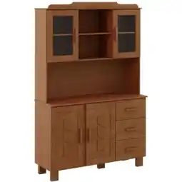 Benoit Cristaleira Finestra 1279C 4 Portas e 3 Gavetas com Vidro 187,4 x 122,2 x 44,5cm oferta