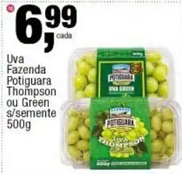 Frangolândia Uva Fazenda Potiguara Thompson ou Green s/semente oferta