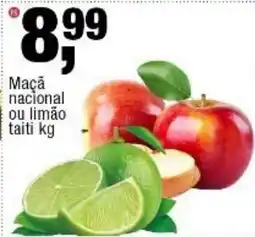Frangolândia Maçã nacional ou limão taiti kg oferta