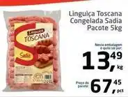 Tenda Atacado Sadia - linguiça toscana congelada oferta