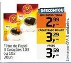 Tenda Atacado 3 corações - filtro de papel 103 oferta