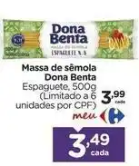 Carrefour Dona benta - massa de sêmola oferta