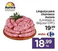 Carrefour Aurora - linguiça para churrasco oferta