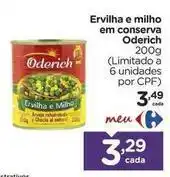 Carrefour Oderich - ervilha e milho em conserva oferta