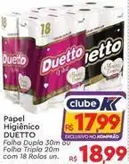 Komprao Atacadista Duetto - papel higiênico folha dupla/tripla oferta