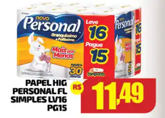 Safra Supermercados Papel hig Personal Fl Simples LV16 PG15 oferta