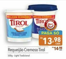 Supermercados Condor Requeijão cremoso tirol oferta