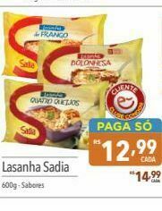 Supermercados Condor Lasanha sadia oferta
