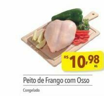 Supermercados Condor Peito de frango com osso oferta