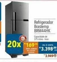 Supermercados Condor Refrigerador brastemp brm44hk oferta