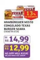 Assaí Atacadista Seara - hamburguer misto congelado texas burger oferta