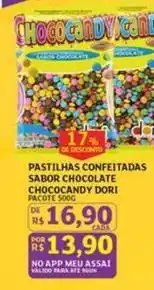 Assaí Atacadista Dori - pastilhas confeitadas sabor chocolate chococandy oferta