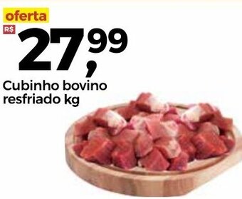 Frangolândia Cubinho Bovino resfriado 1kg oferta