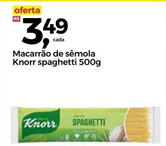 Frangolândia Macarrao de semola Knorr spaguetti 500g oferta